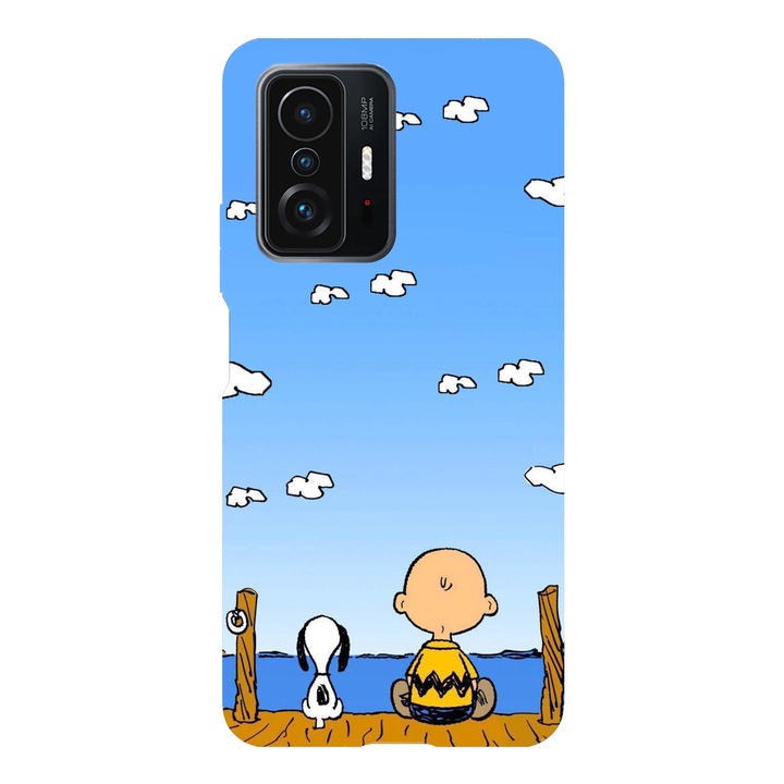 Husa telefon compatibila cu Xiaomi Redmi Note 14 Pro Plus, Viceversa, model Snoopy Contemplating, Silicon, TPU