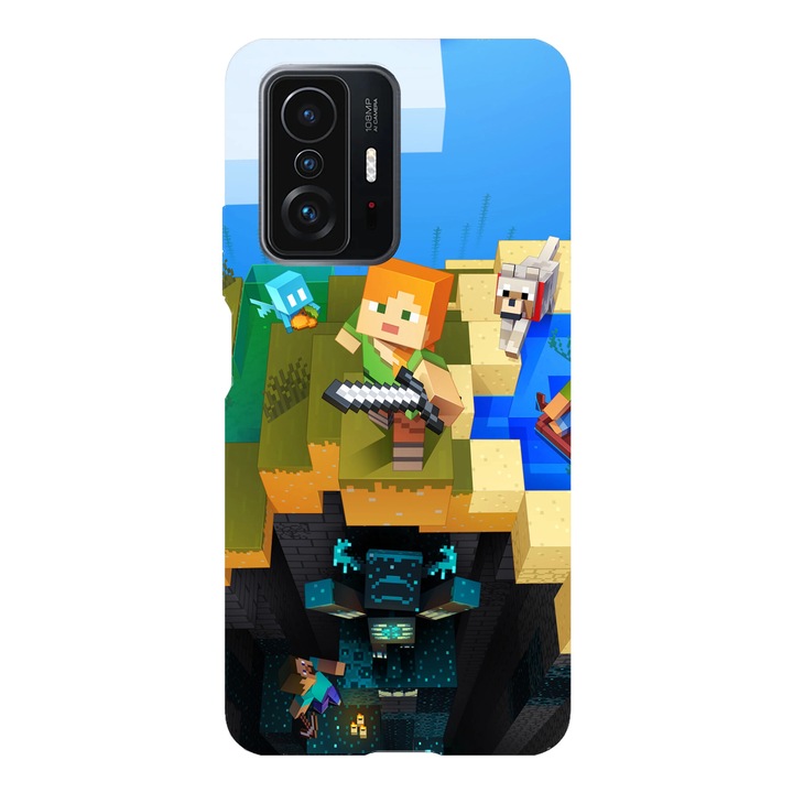 Husa telefon compatibila cu Xiaomi Redmi Note 14 Pro Plus, Viceversa, model Warden Fight Minecraft, Silicon, TPU