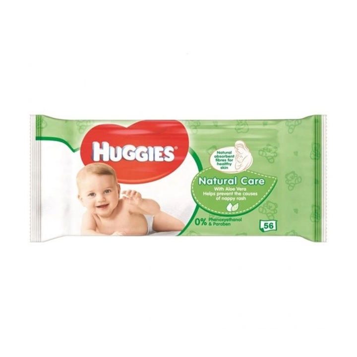 Опаковка от 6 X мокри кърпички Huggies Aloe Vera 56 бр
