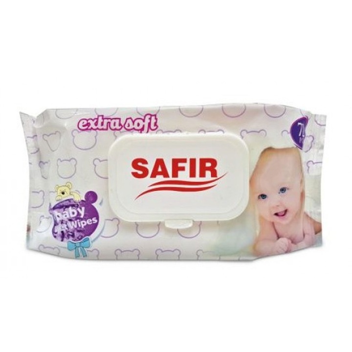 Pachet 4 X Servetele Umede Safir Baby Extra Soft 72buc