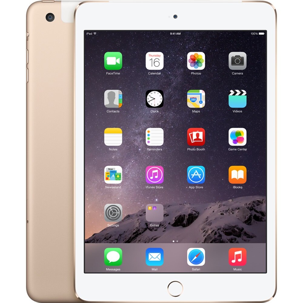 タブレット iPad mini3 64GB wifi+cellular Apple iPad mini 3, Cellular, 64GB, 4G, Gold - eMAG.ro