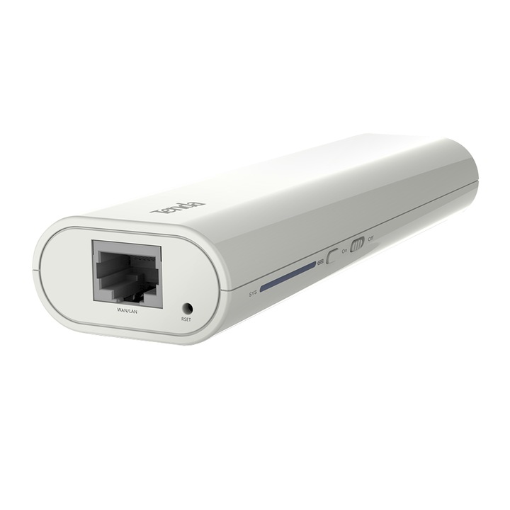 Безжичен рутер Tenda 4G301, power bank 5200mAh, 3G/4G, 300Mbps, Преносим