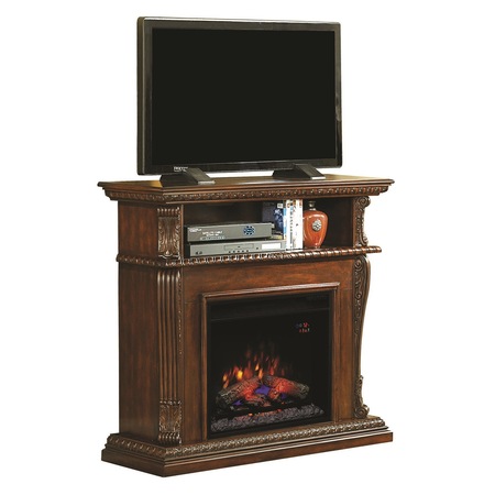 Semineu electric ClassicFlame Corinth de colt/perete, cu sunet, cu focar electric 23", Premium Walnut