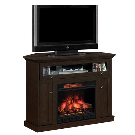 Semineu electric ClassicFlame Windsor de colt/perete, cu sunet, cu focar electric 23", Espresso