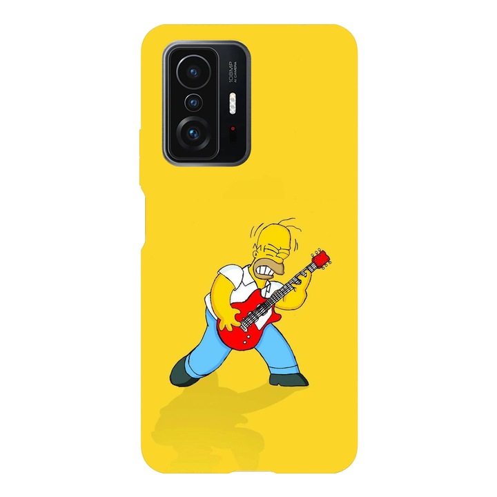 Husa telefon compatibila cu Xiaomi Redmi Note 14 Pro Plus, Viceversa, model Homer Simson Rockstar, Silicon, TPU