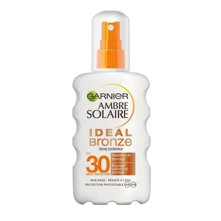 Pachet 2 X Ambre Solaire Lotiune Corp Spray Garnier Ideal Bronze Spf30 200ml