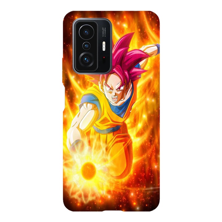 Husa telefon compatibila cu Xiaomi Redmi Note 14 Pro Plus, Viceversa, model Super Saiyan God Goku, Silicon, TPU