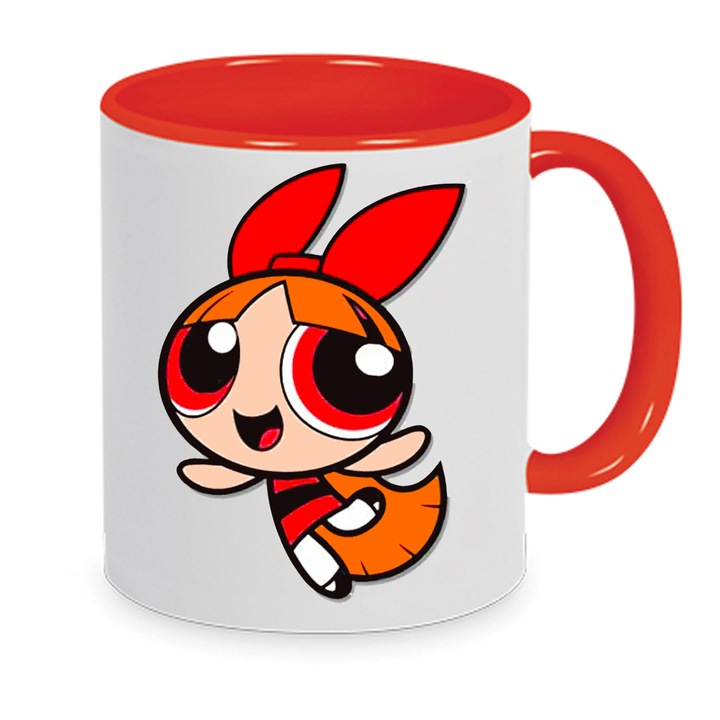 Cana ceramica Powerpuff Girls Blossom 330ml alb-rosu