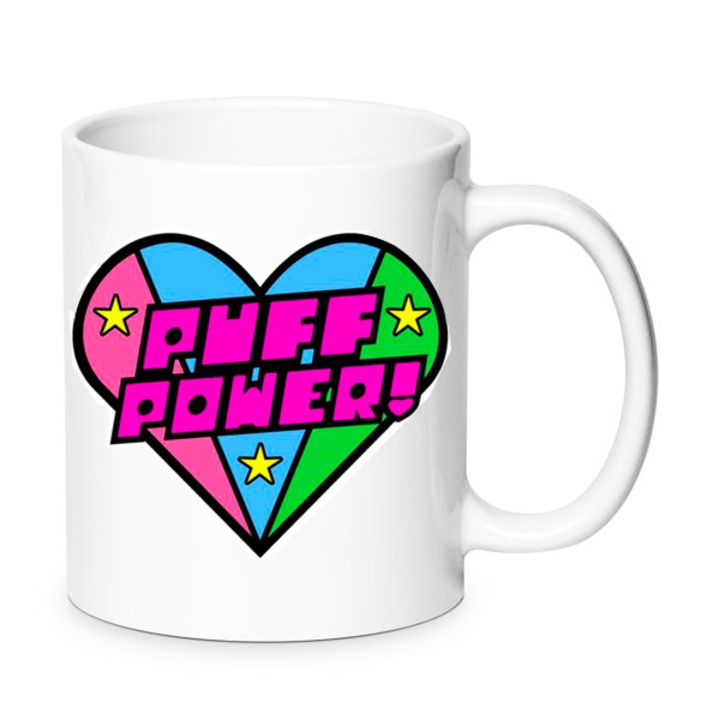 Керамична чаша Powerpuff Girls, 330мл, бяло-розова