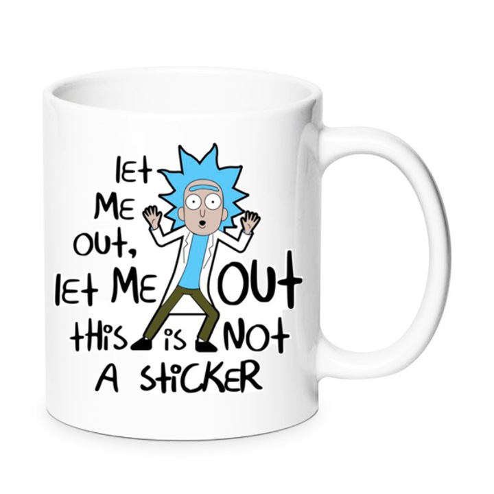 Керамична чаша Рик и Морти, 330 мл, бяла