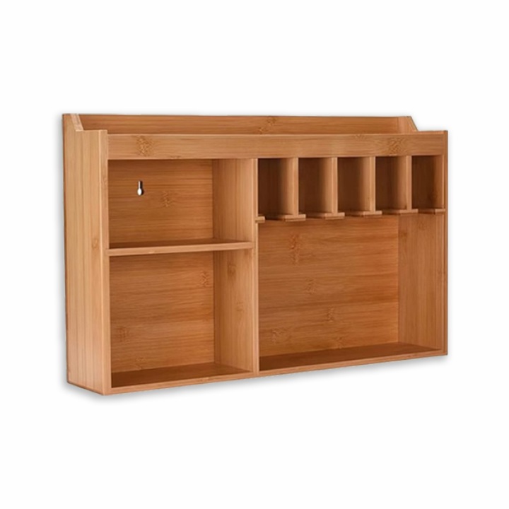 Organizator de scule electrice, TOOLZILLA. montare pe perete, cu 5 sloturi agatare, depozitare solida a sculelor din lemn, garaj, atelier, depozit