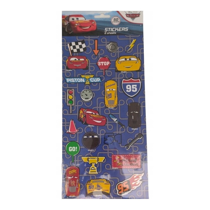 Set de autocolante masini, CARDSPLITTER, 50 autocolante, 30x15cm