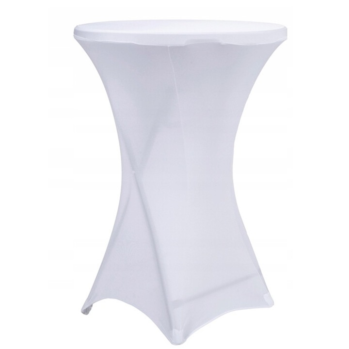 Калъф за коктейлна маса CARDSPLITTER, разтегателен, бял, 60-85см диаметър