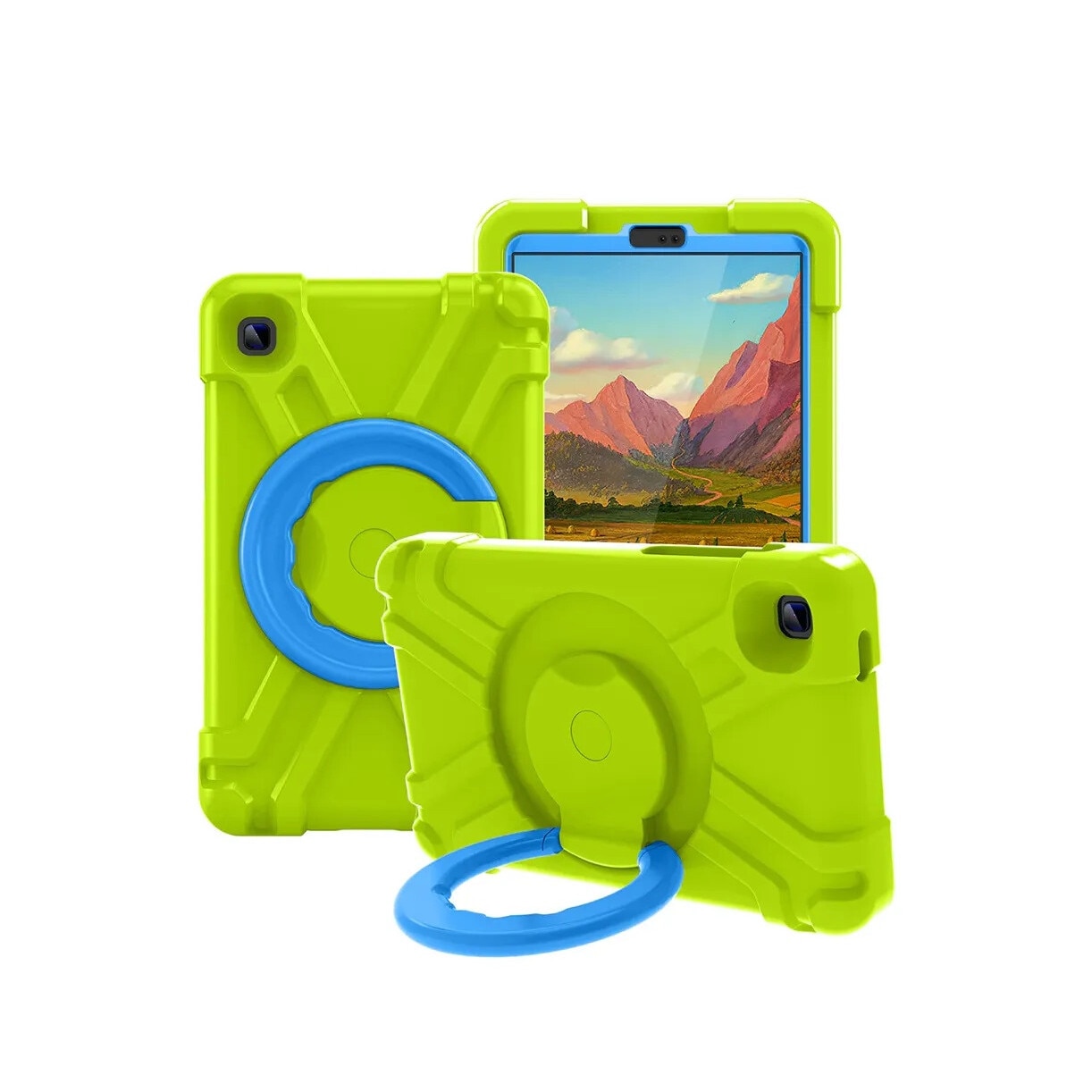 Husa Samsung Galaxy Tab A7 Lite, de 8,7 inchi, cu suport rotativ, verde