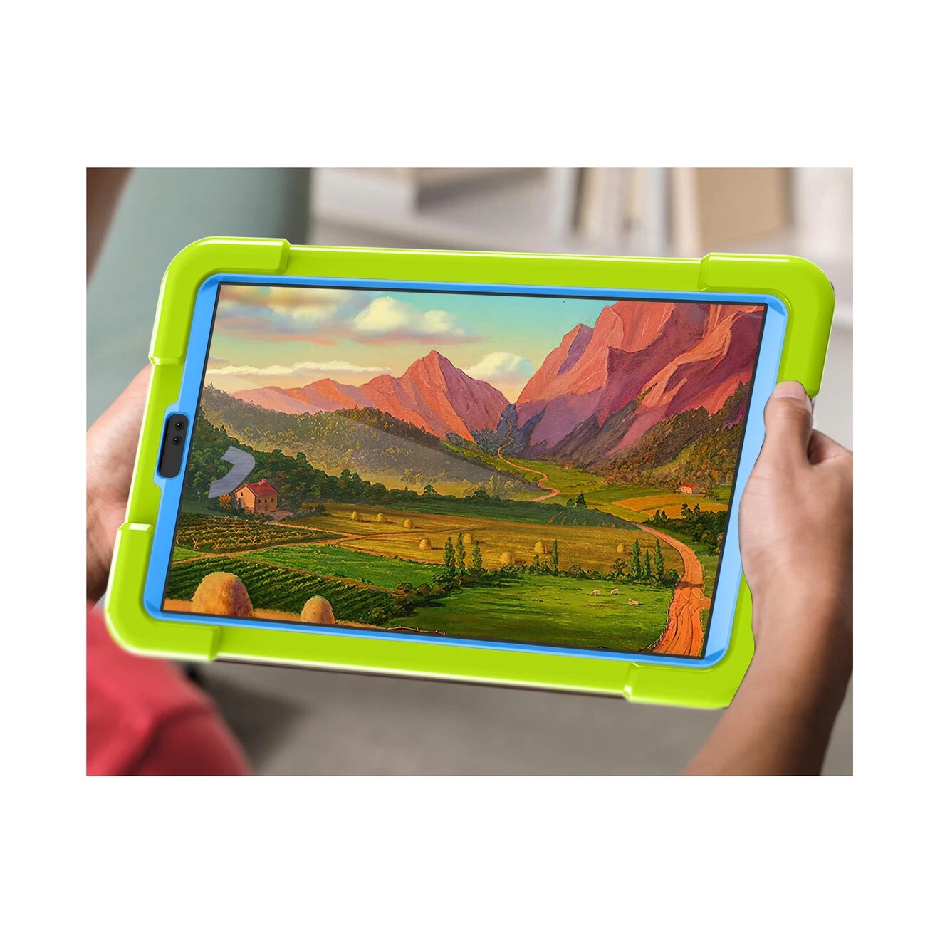 Husa Samsung Galaxy Tab A7 Lite, de 8,7 inchi, cu suport rotativ, verde
