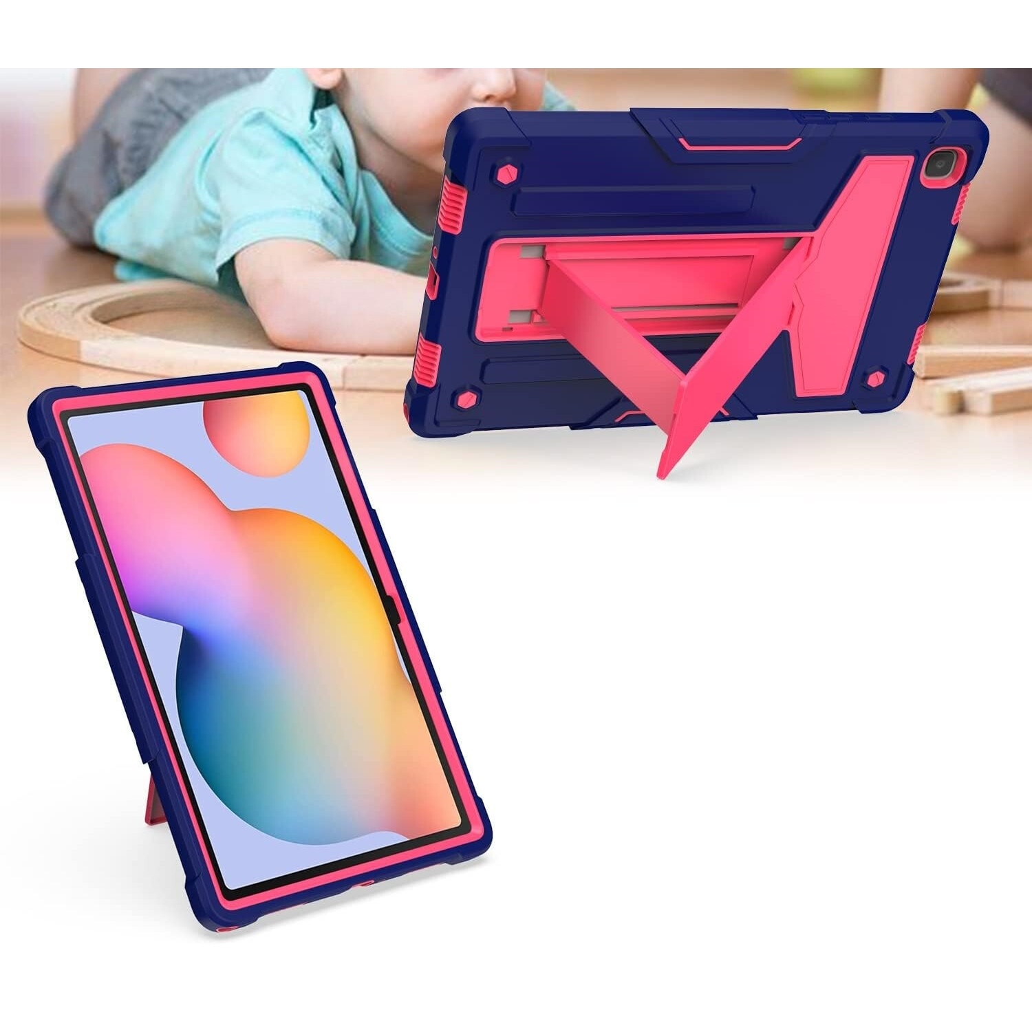 Husa blindata Huawei MatePad T8, cu suport, roz