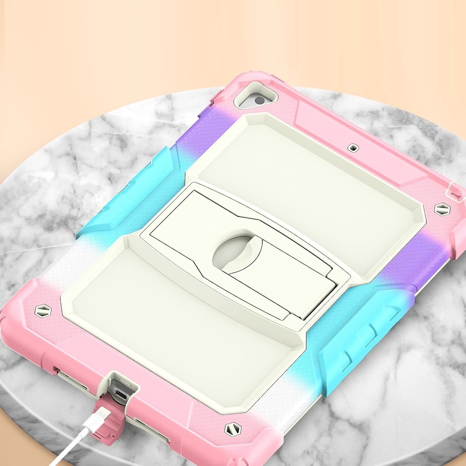 Husa pentru iPad 9/8/7 10.2”, cu suport si suport pentru stylus, multicolor