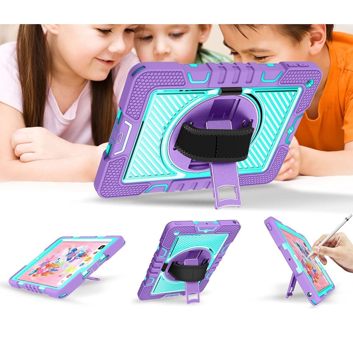 Husa Samsung Galaxy Tab A de 8,4 inchi, cu curea de umar, violet