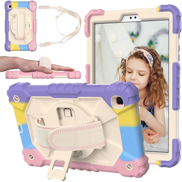 Husa pentru Samsung Galaxy Tab A 8.0", Stand si curea de umar