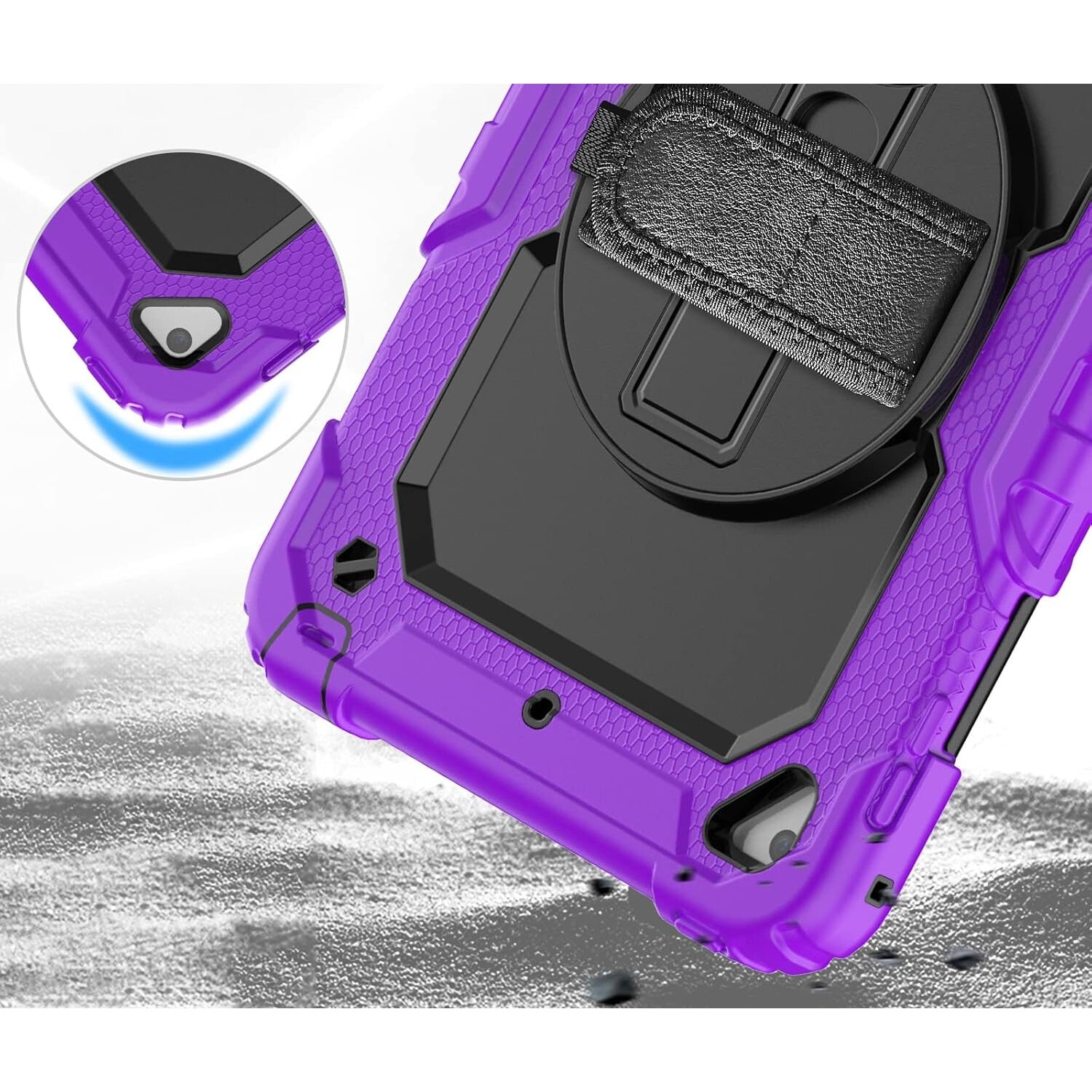 Husa Samsung Galaxy Tab A8, de 10,5 inchi, curea de umar, violet