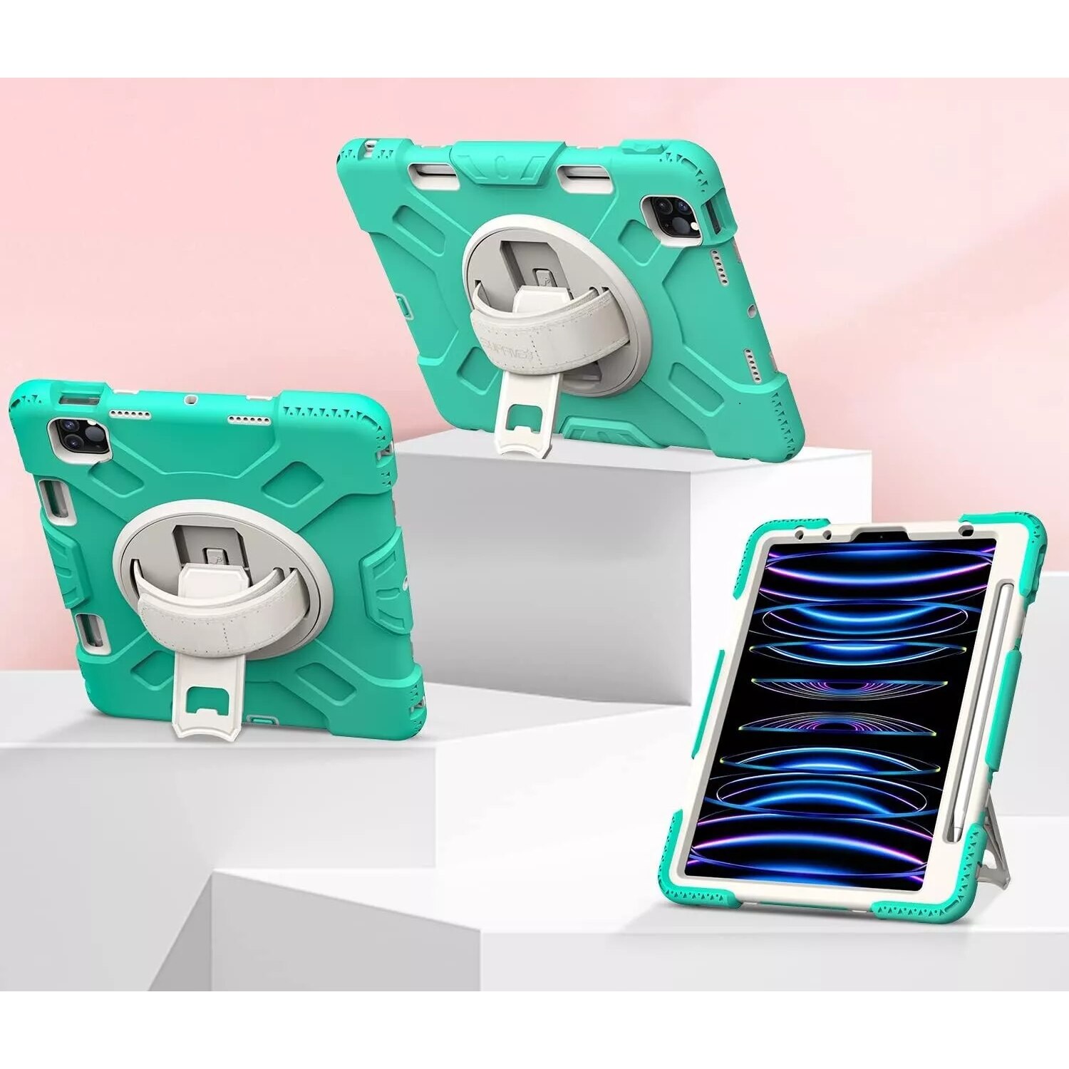 Husa iPad Mini 6 8.3", cu suport si curea de umar, Mint