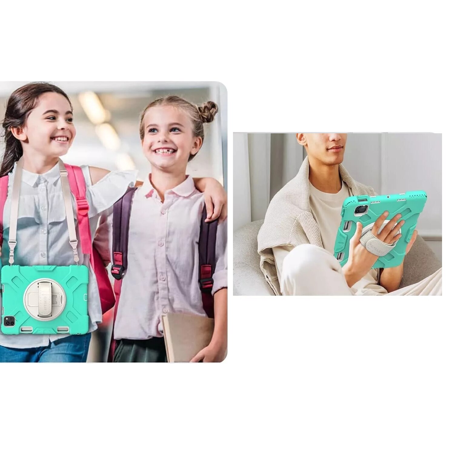Husa iPad Mini 6 8.3", cu suport si curea de umar, Mint