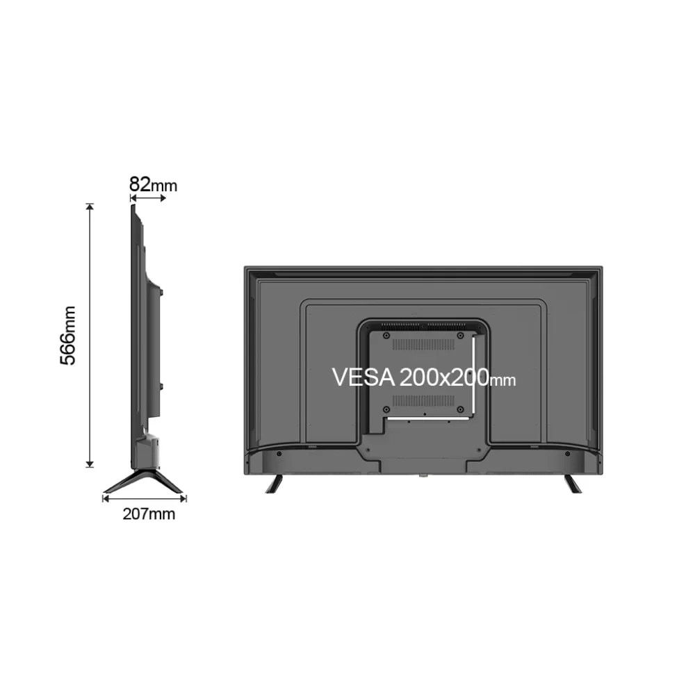 Televizor Smart SCHNEIDER Ultra HD 4K 43SC691K de 109 cm, Sistem VIDAA OS, Wi-Fi, Netflix, YouTube, Prime Video, Disney Plus, Audio Dolby, Negru, Clasa E