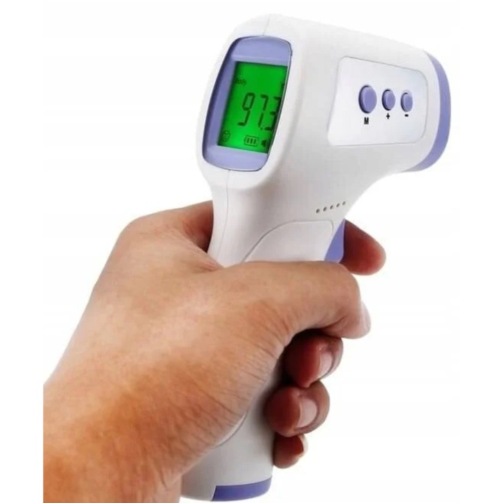 Termometru cu infrarosu medical non-contact digital pentru copii Infrarosu, Alb / Mov