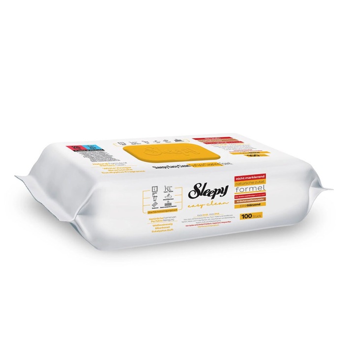 Pachet 4 X Servetele Umede Multisuprafete Sleepy Easy Clean Extra Shine 100buc