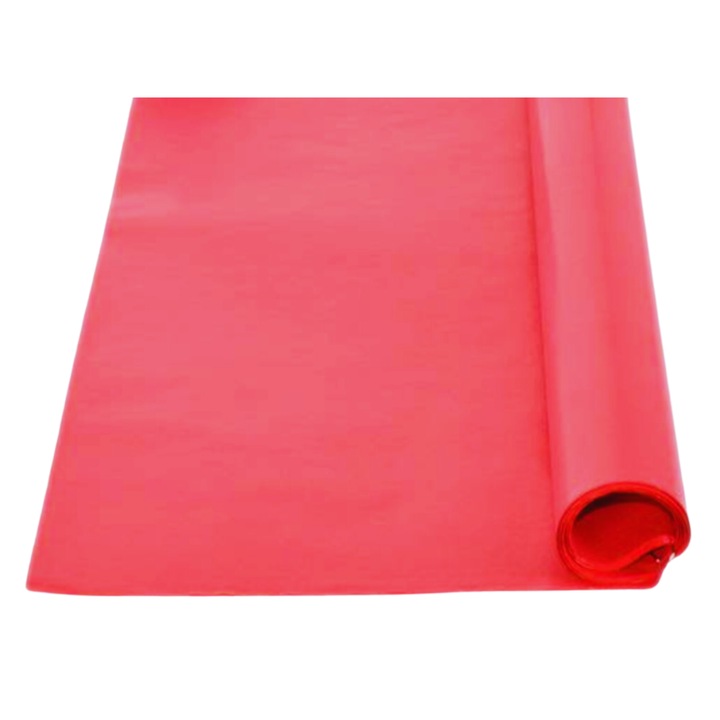 Set 48 Hartii de impachetat, matase, rosu, 75x50 cm