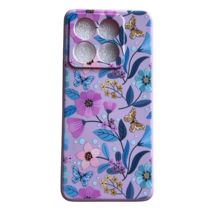 Мек TPU калъф, съвместим с Xiaomi 14T/ 14T Pro, Butterfly Lilac