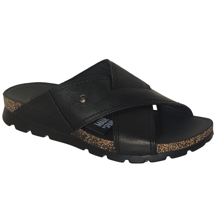 Sandale barbati, Panama Jack, tanga, piele naturala, negru