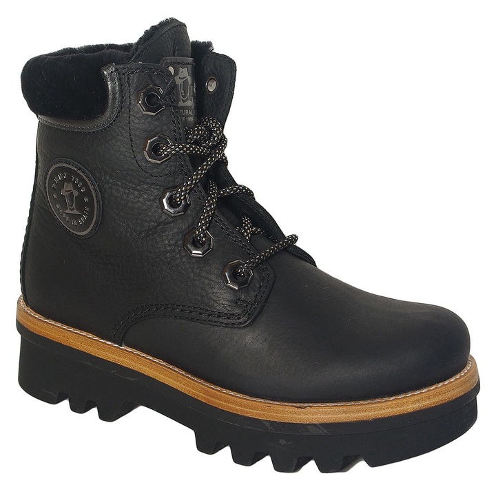 Botine dama Panama Jack, impermeabile, piele naturala, negru, 37 EU