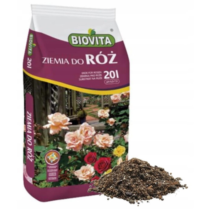 Rózsaföld, Biovita, 20L, perlittel, pH 6,0-7,0