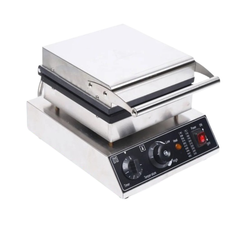 Aparat de preparat vafe, 1750W, control temperatura ajustabil, argintiu, aluminiu/inox