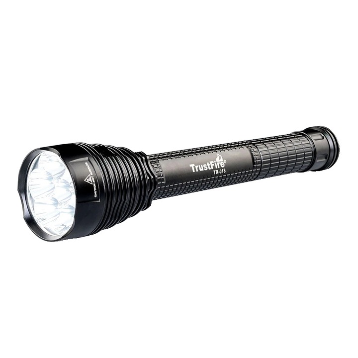 Lanterna LED, 8000 Lumeni, design rezistent la apa, neagra, 320x63mm