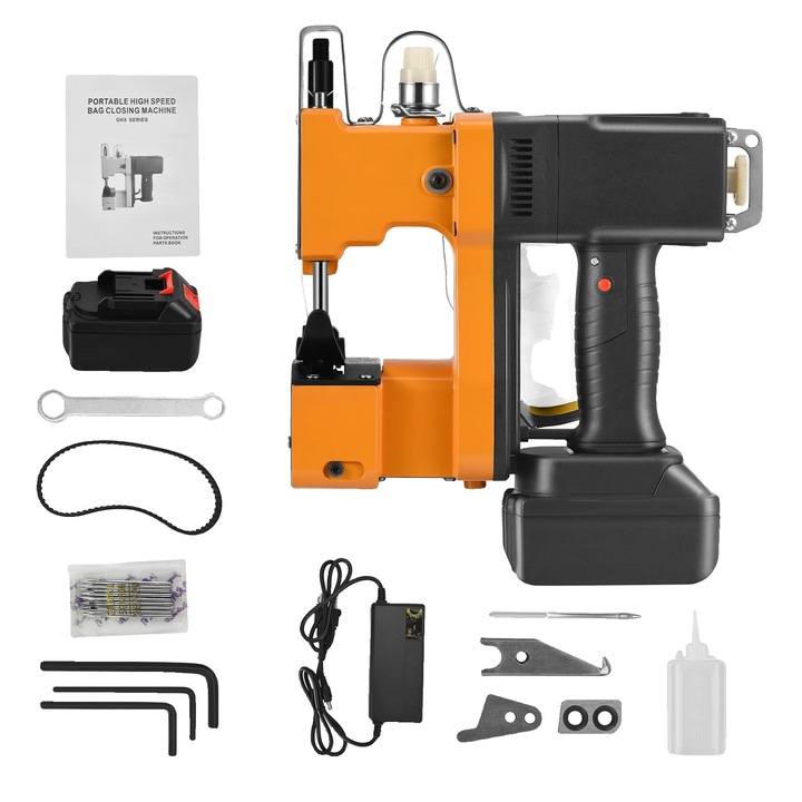 Masina de cusut electrica pentru saci, 190W, 2600 cusaturi/min, 220V, dimensiuni 25x8.5x26cm, greutate 3.1kg