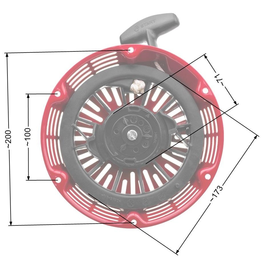 Motor de pornire CEDRUS Parts pentru Honda GX340 GX390, 28400-ZE3