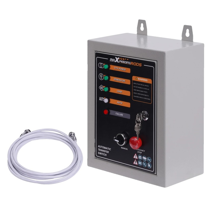 Comutator automat de transfer, 230V/50A, cablu de conexiune 5m, ATS-400V25-EU