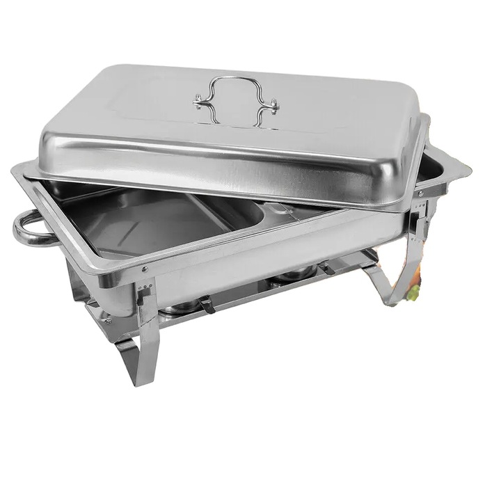 Термос за храна, 7.5 л, неръждаема стомана, пълен комплект, 55.7x34x38.3 см, сребрист