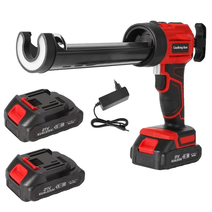 Безжичен поялник, 4 скорости, LED светлина 450 лумена, комплект от 2 батерии