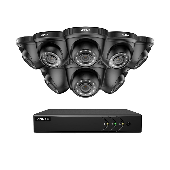 Система за видеонаблюдение, annke, 2 MP резолюция, поддръжка на 8 камери, 8 камери, 2T