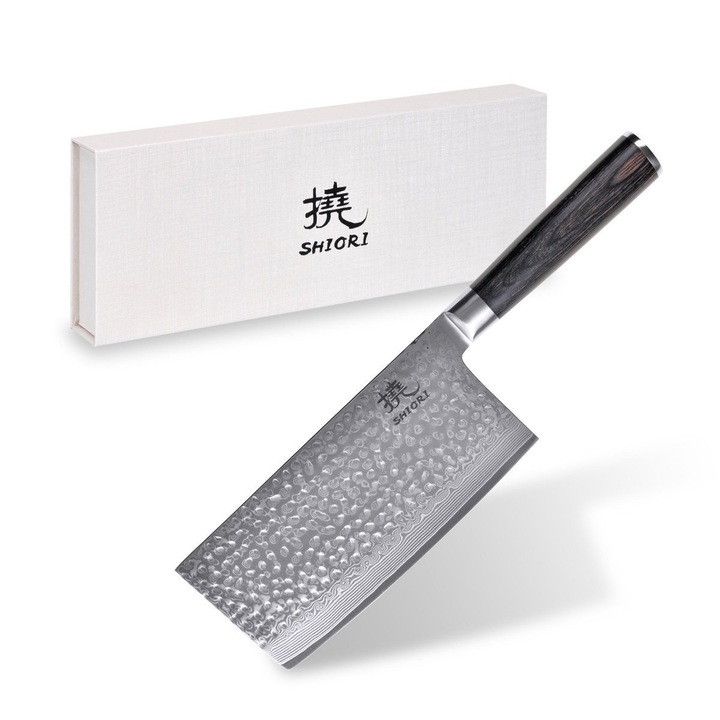 Cutit pentru carne, otel, 17 cm, maner din lemn, negru/argintiu