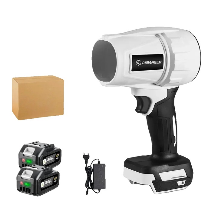 Suflante electrica, 2000W, 150,000 RPM, set 2 baterii 588VF, design portabil