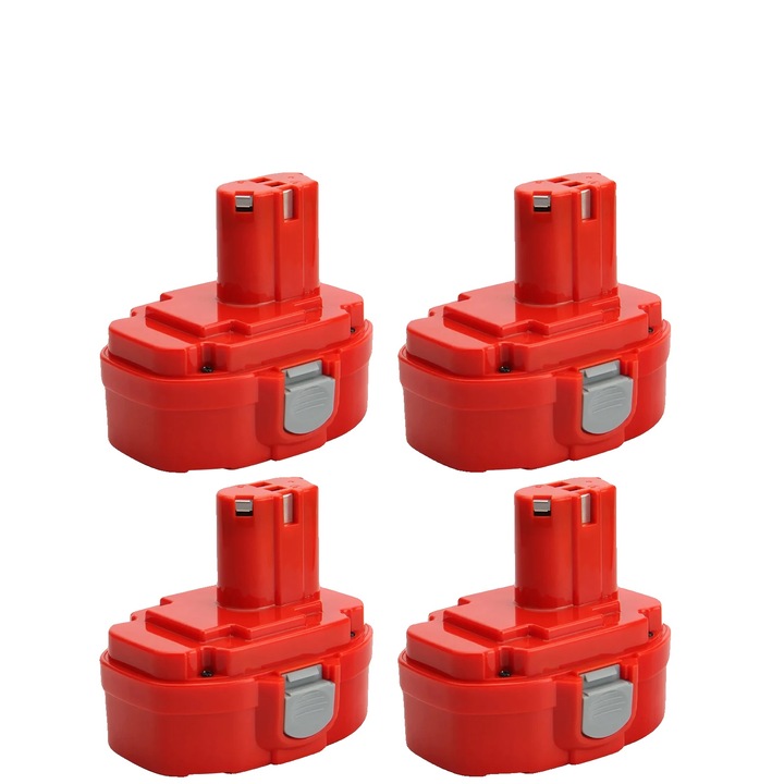 Set 4 baterii Ni-MH 4000mAh, 18V, compatibile cu diverse unelte