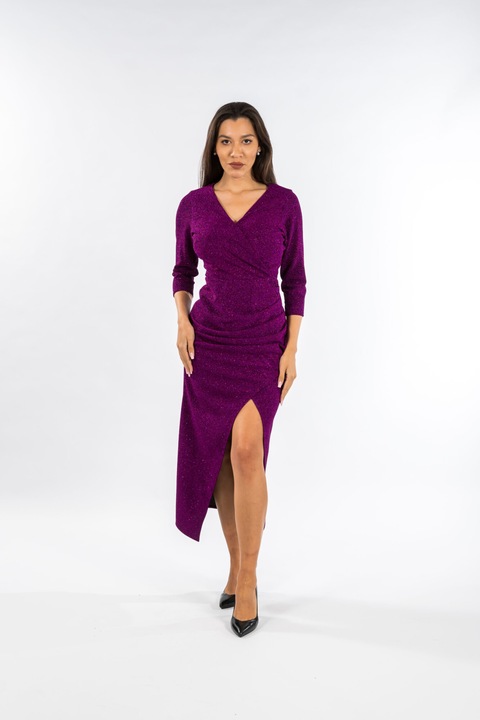 Блестяща рокля, елегантна, лилава