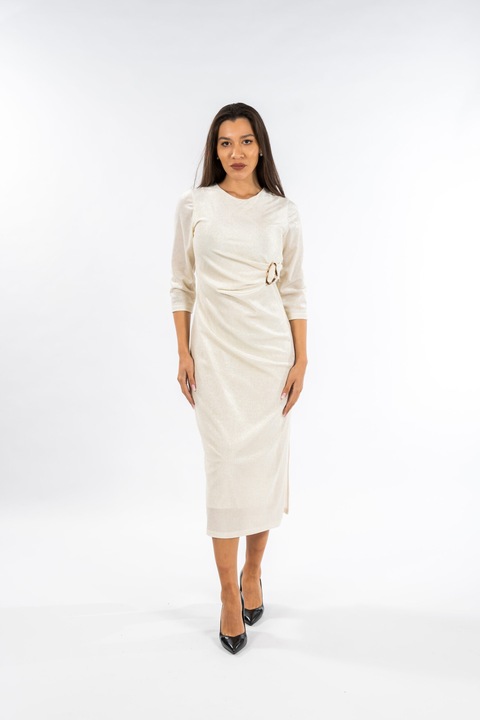 Rochie catifea, cu catarama, eleganta