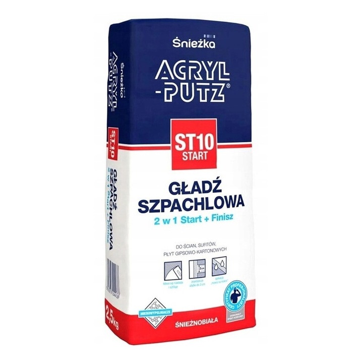 Tencuiala de finisare din gips, Sniezka ST10, 2.5 kg