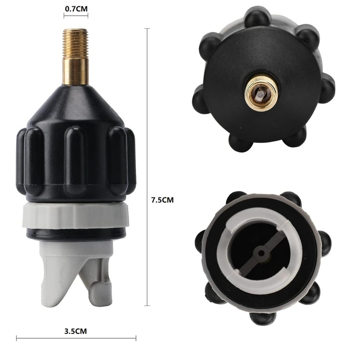 2 darabos SUP pumpa adapter készlet SUP deszkához, kenuhoz, kompakt méret