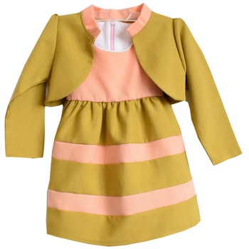 Rochita primavara - toamna, sarafan + bolero, dublata la interior cu bumbac, cordon in talie, 6-12 luni Rochita primavara - toamna, sarafan + bolero, dublata la interior cu bumbac, cordon in talie, 6-12 luni